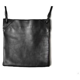 Bottega Veneta-Bottega Veneta Vintage Leather Shoulder/Messenger Bag, Black-Black