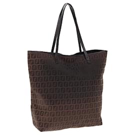 Fendi-Fendi Zucchino Canvas Tote Bag Brown-Brown