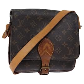 Louis Vuitton-Louis Vuitton Monogram Cartouchiere Mm Shoulder Bag-Brown