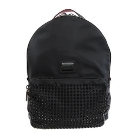 Zaino in nylon con borchie Christian Louboutin Nero