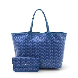 Borsa Tote Goyard Saint Louis PM Bianco Blu