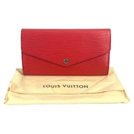 Louis Vuitton-Louis Vuitton Epi Portefeuille Sarah Flap Long Wallet-Red