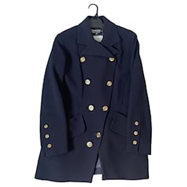 Chanel Navy Blue Wool Jacket Navy blue