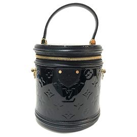 Sac à main Louis Vuitton Monogram Vernis Cannes PM Noir