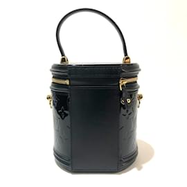Louis Vuitton-Louis Vuitton Monogram Vernis Cannes PM Handbag-Black