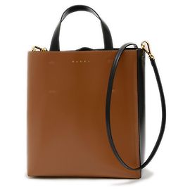 MARNI Bolsa Tote 2 em 1 Marrom Preto