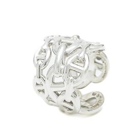 Hermès Hermes Anchanering GM Silver Band Ring Silvery