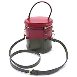 Louis Vuitton-Louis Vuitton Monogram Vernis Cannes PM Handbag-Red
