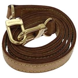 Louis Vuitton-LOUIS VUITTON Shoulder Strap Leather 37.8"" Beige LV Auth 85949-Beige