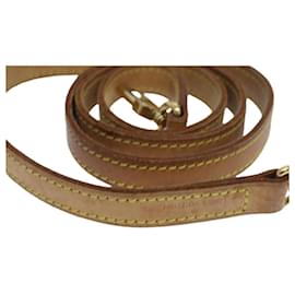 Louis Vuitton-LOUIS VUITTON Shoulder Strap Leather 37.8"" Beige LV Auth 85949-Beige