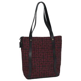 Bolsa Tote GIVENCHY em lona vermelha e dourada Auth am6746 Vermelho Dourado