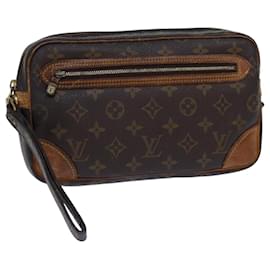 Louis Vuitton-LOUIS VUITTON Monogram Marly Dragonne GM Clutch Bag M51825 LV Auth 83746-Monogram