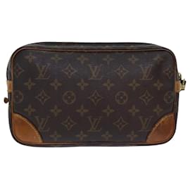 Louis Vuitton-LOUIS VUITTON Monogram Marly Dragonne GM Clutch Bag M51825 LV Auth 83746-Monogram