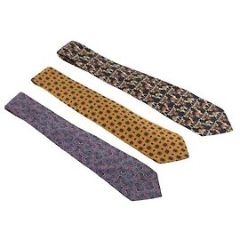 Nina Ricci Conjunto de corbatas de seda Multicolor