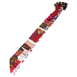Scrunchie de seda multicolorido Louis Vuitton Multicor