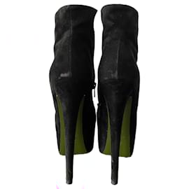 Christian Louboutin-Bottines à plateforme Christian Louboutin Veau Velours Daf 160-Noir