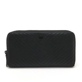 Chanel Chevron V-Stitch Long Wallet Black