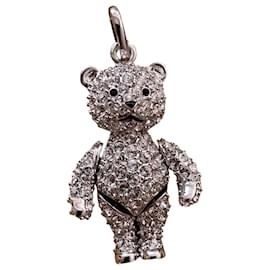 Swarovski-Ours en cristal Swarovski articulé-Bijouterie argentée