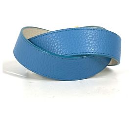 Cinto reversível bicolor LV com fivela Louis Vuitton Branco Azul