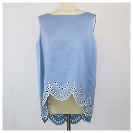 OSCAR DE LA RENTA Tops T.FR Seda Azul