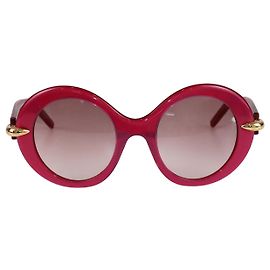 Óculos de sol oversized redondos Pomellato Pink Rosa