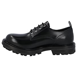 Alexander Mcqueen-Alexander McQueen Ridged Sole Lace-Up 'Black'-Black