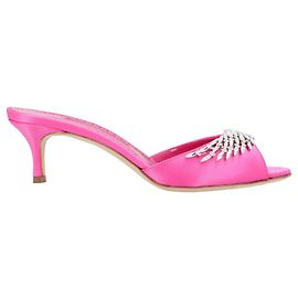 Mule Rosa Manolo Blahnik Lumada Fabio 050 Rosa