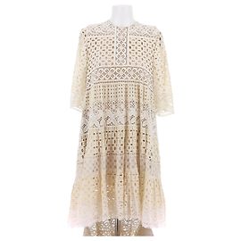 Robe Elie Saab T.FR 40 Coton Blanc
