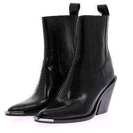 PACO RABANNE  Boots T.EU 39 Leather Black