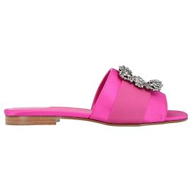 Manolo Blahnik Martamod Flach Lila Lila
