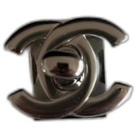 Chanel Original CC-Verschluss (klassische Tasche) silberne Schmuck Silber