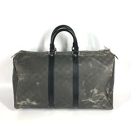 Bolsa Keepall 45 Damier Carbon Louis Vuitton Preto