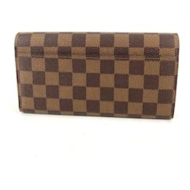 Louis Vuitton-Louis Vuitton Damier Portefeuille Sarah Wallet-Brown,Pink