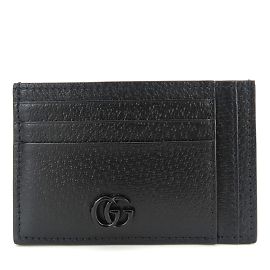 Gucci Black Leather Card Case Black
