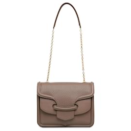Alexander Mcqueen-Alexander McQueen Brown Textured Leather Heroine Shoulder Bag-Brown,Taupe