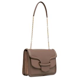 Alexander Mcqueen-Alexander McQueen Brown Textured Leather Heroine Shoulder Bag-Brown,Taupe
