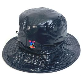 Louis Vuitton Black Nylon Bucket Hat Black