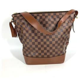 Louis Vuitton-Louis Vuitton Damier Diane Bucket Shoulder Bag-Brown,Damier ebene