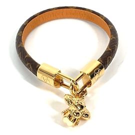 Pulsera charm de lona Monogram Vivienne de Louis Vuitton Castaño Monograma