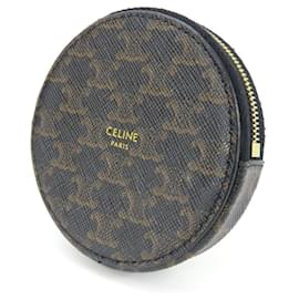 Céline-Celine Triomphe Coin Case-Brown,Black