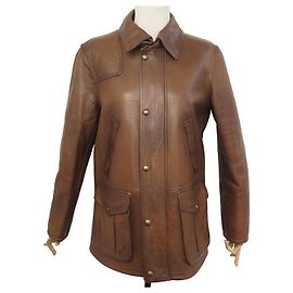 RALPH LAUREN CANADISCHE BRAUNE LAMMFELLJACKE GRÖSSE 48 M Braun