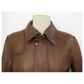 Ralph Lauren-RALPH LAUREN CANADIAN BROWN LAMB LEATHER JACKET SIZE 48 M-Brown