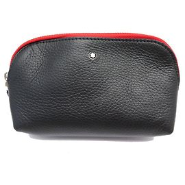 NEW MONTBLANC SOFT GRAIN LEATHER MY OFFICE SMALL CASE 124122 Black