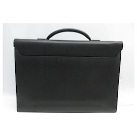 Montblanc-NEW MONTBLANC URBAN 2 BRIEFCASE BAG BLACK LEATHER WITH FLAPS-Black
