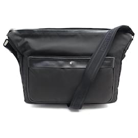 Montblanc-NINE MONTBLANC JET MESSENGER BAG SARTORIAL LEATHER 116795 NYLON BAG-Black