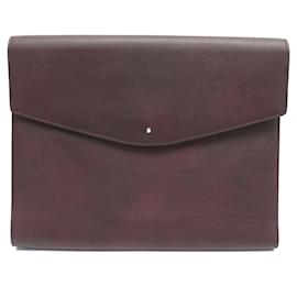 Montblanc-NINE MONTBLANC MEISTERSTUCK SFUMATO DOCUMENT HOLDER 123715 PORTFOLIO-Dark red