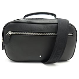 Montblanc-NINE MONTBLANC MEISTERSTUCK SOFT GRAIN LEATHER BUMBAG NEW HAND BAG-Black