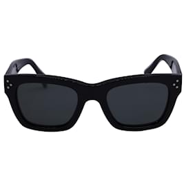 Céline-Celine Rectangle Polarized Sunglasses in Black Acetate-Black