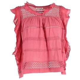 Isabel Marant Etoile Vintage Bluse Clara aus roter Baumwolle Isabel Marant Étoile Rot