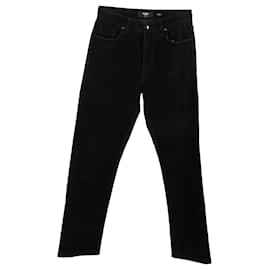 Fendi-Fendi Mid-Rise Straight-Cut Jeans in Black Cotton-Black
